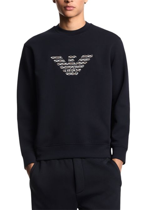 Felpa con maxi ricamo in double jersey ASV EMPORIO ARMANI | Felpe | EM002906 AF10013MB369